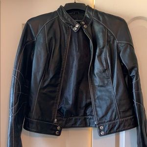 Moda International Black leather jacket